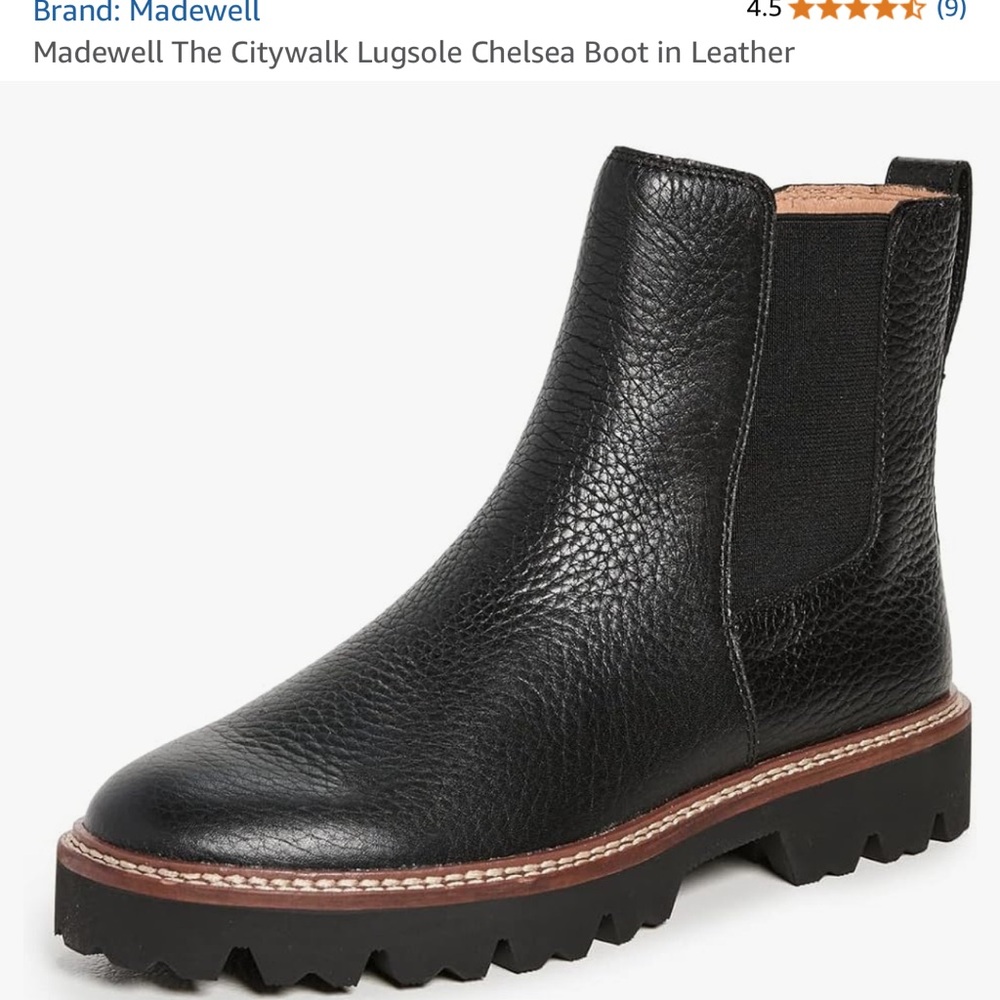 Madewell The Citywalk Lugsole Chelsea Boot in Leather